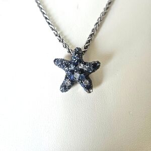 Sapphire Splash by EFFY® Multicolor Sapphire Pave Starfish Pendant Necklace